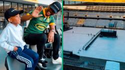 Zakes Bantwini marvels at DHL stadium with son ahead of historic concert