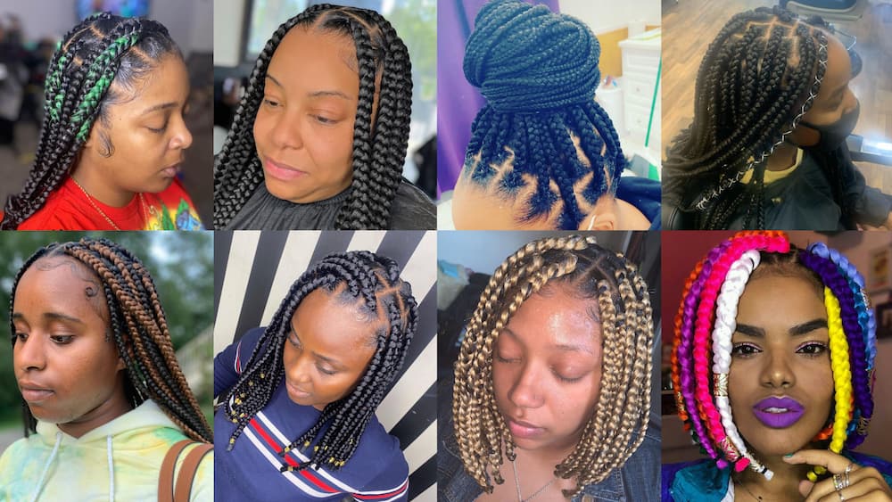 hairstyles for box braids black girl｜TikTok Search