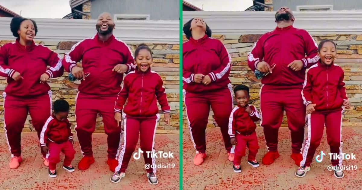 Johannesburg Family With Matching Outfits Do the Funny Skomota