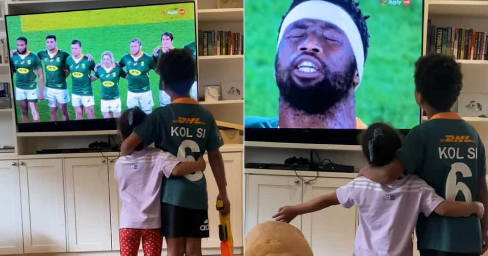 Cute, Video, Kolisis, Siya, Rachel, Mzansi, Support, Dad, Match days, Family, Home, Children, Nicholas Siyamthanda, Daughter, Keziah, Full song, TV, National anthem, Reactions, Instagram