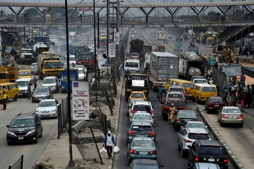 Going nowhere fast: A traffic jam in Lagos