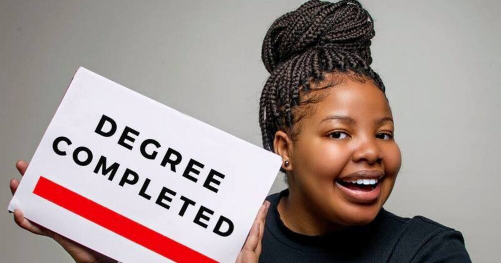 Lady Proudly Celebrates Getting Degree in Actuarial Science and Maths