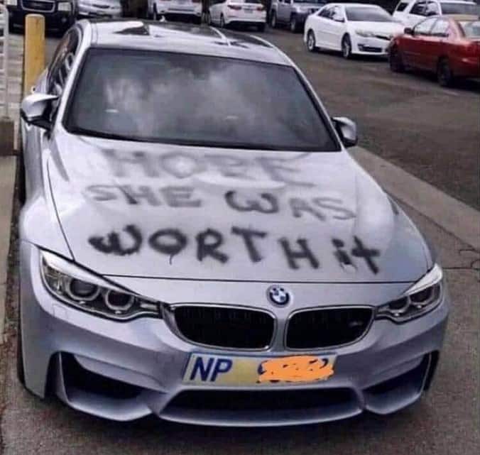 Scorned woman vandalises cheating bae's luxurious BMW, SA reacts