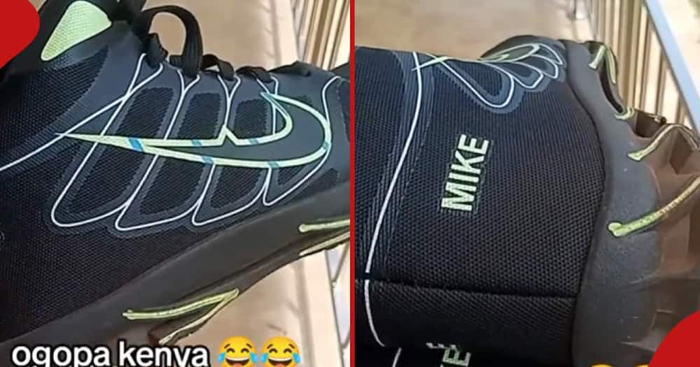 Fake Nike shoes branded Mike.