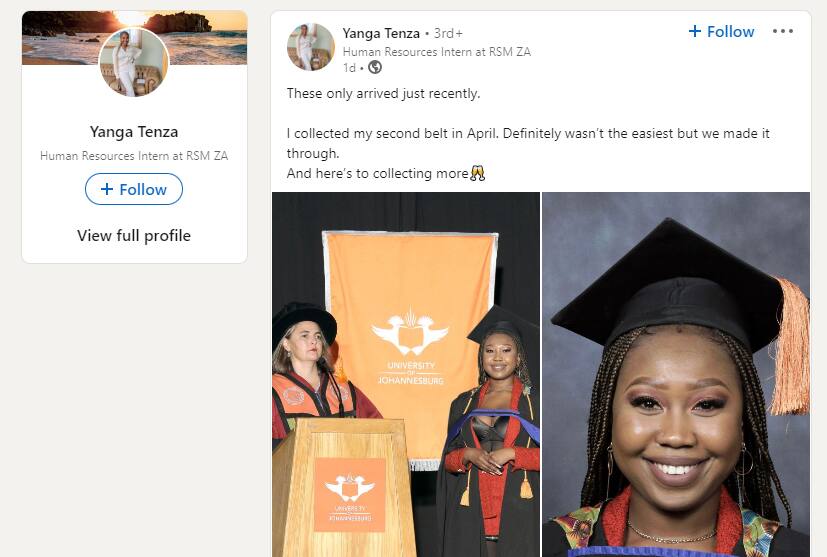 UJ, graduate, woman