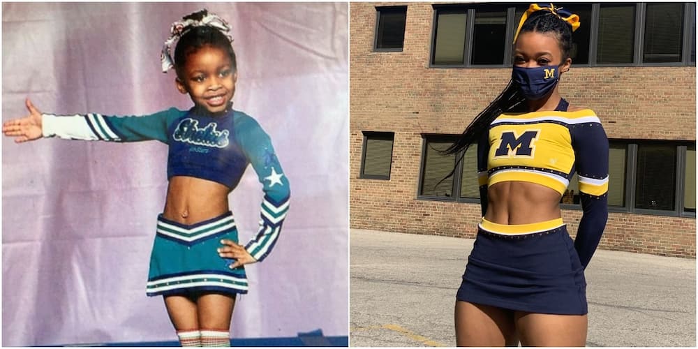 Young Lady Inspires Many as She Shares Adorable Before and After Photos of Her Cheerleading Journey