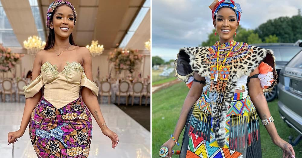 A gorgeous social media influencer looked fab in traditional Zulu attire