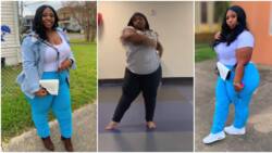 Confident plus-size lady causes stir with her powerful dance moves, peeps react to videos