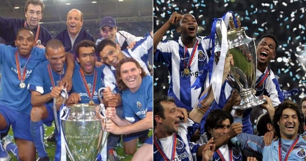 Legend Benni McCarthy has shared images as he remembers their UEFA Champions League win back in 2004. Image: @BenniMac17/Instagram