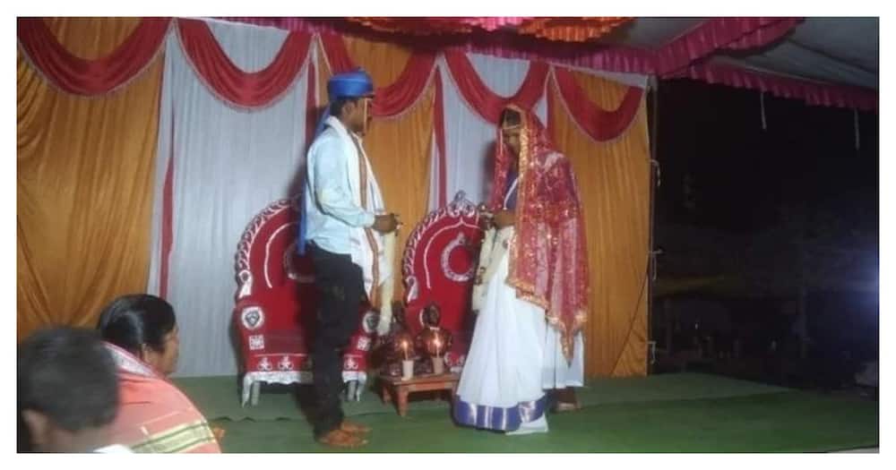 The wedding happened in central India’s state of Madhya Pradesh.