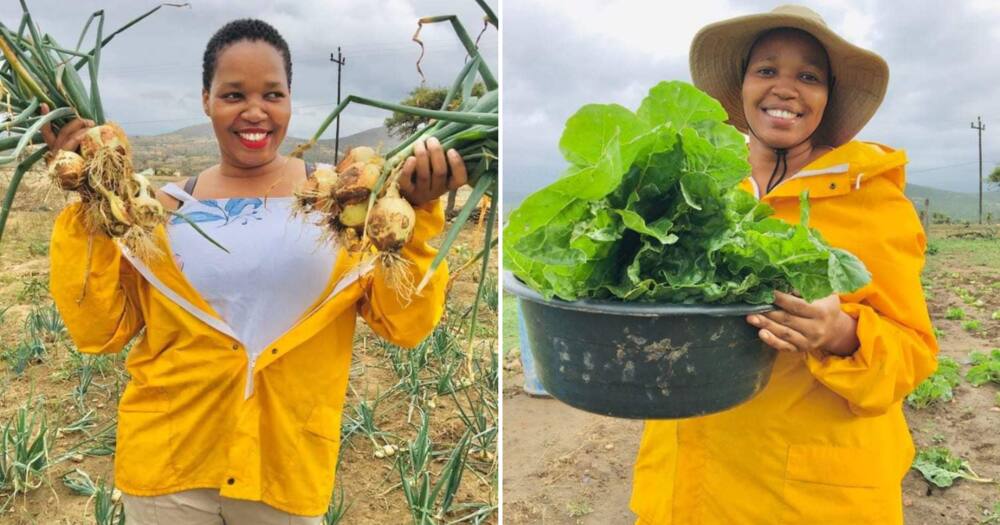 A female vegetable and poultry farmer supports eight family members with her business