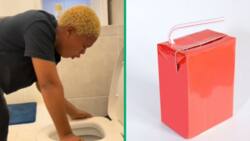 Woman finds black gunk in juice carton after drinking it, TikTok video mortifies Mzansi netizens