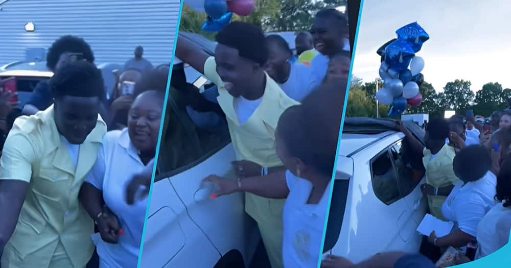 Ghanaian parenst abroad gifts son new BMW car