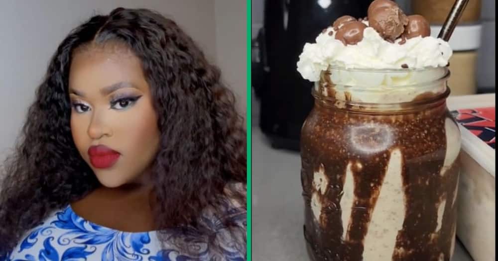 A woman shared a tutorial of how she made milkshake using Woolworths ice cream