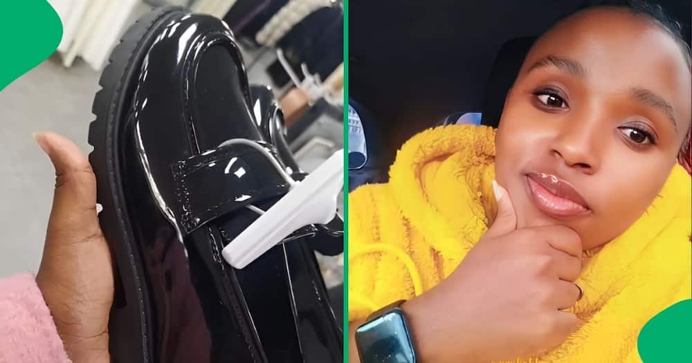 A woman found the perfect pair of shoes in the kids' section at Foschini