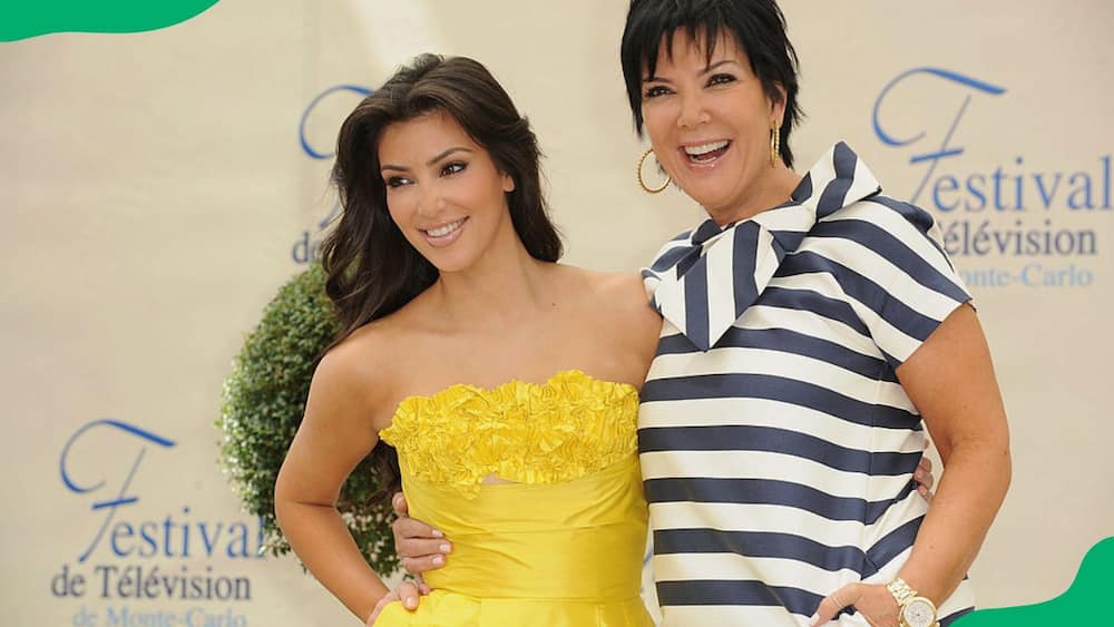 Kim and Kris Kardashian attending the the Monte Carlo Television Festival