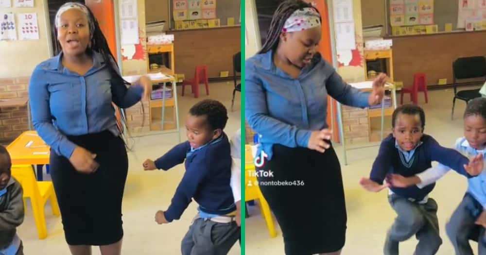 Teacher's heartwarming dance with pupils