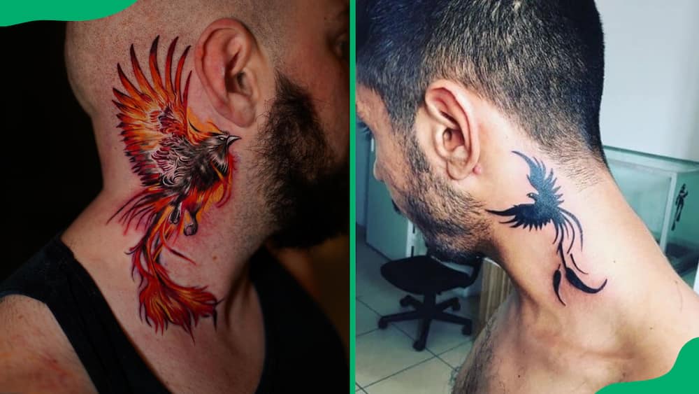 Neck phoenix tattoos