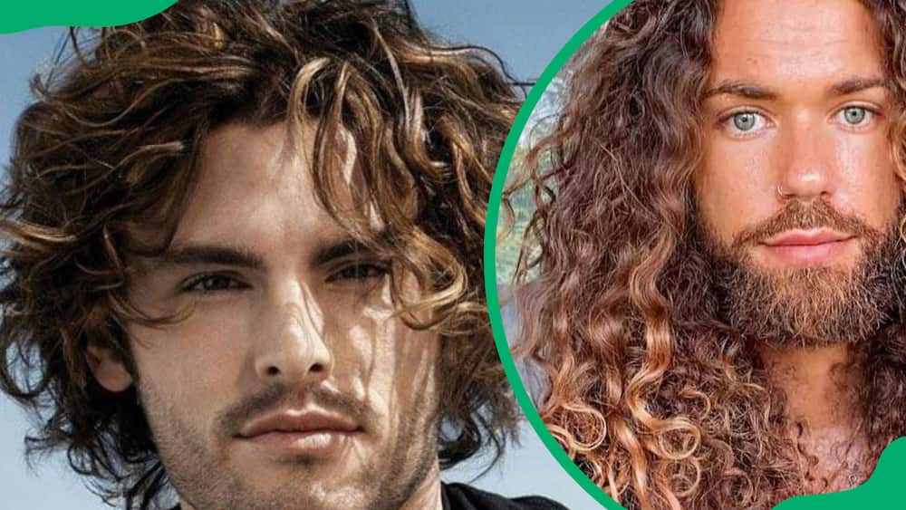 Men in curly hairstyles