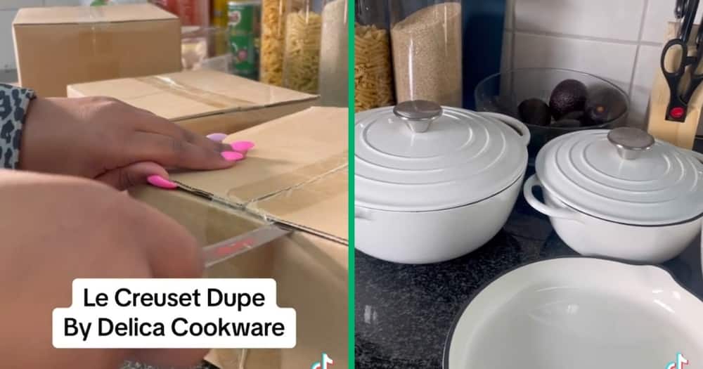 A woman unboxed Le Creuset dupes from Takealot