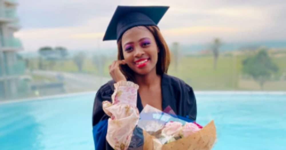 Beautiful PE Graduate Thanks God After Bagging IT Degree