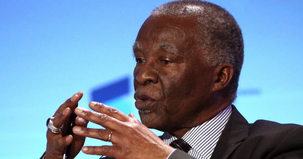 Former South African President Thabo Mbeki speeches during the meeting of Valdai Discussion Club in Sochi, Russia
