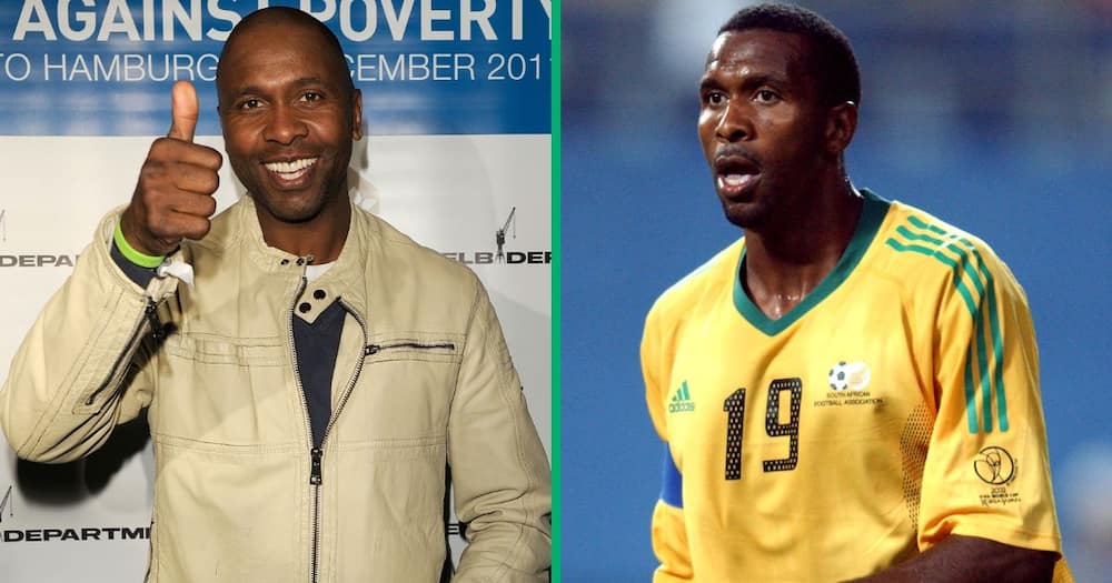 Former Bafana captain Lucas Radebe showed off his acting skills in a viral video.