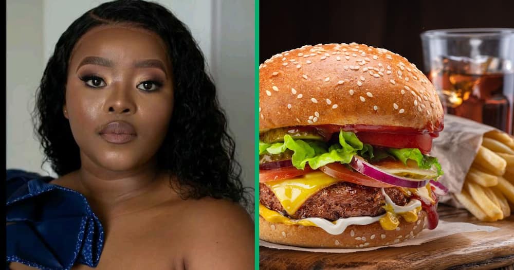A TikTok video shows a woman unveiling the worm she found in her burger from a popular restaurant.