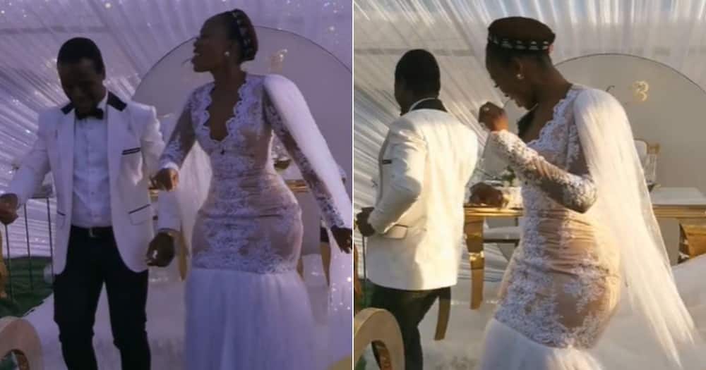 TikTok video shows bride looking amazing in wedding dress
