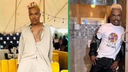 Somizi Mhlongo shows off his new silver hairstyle, says it is his favourite colour