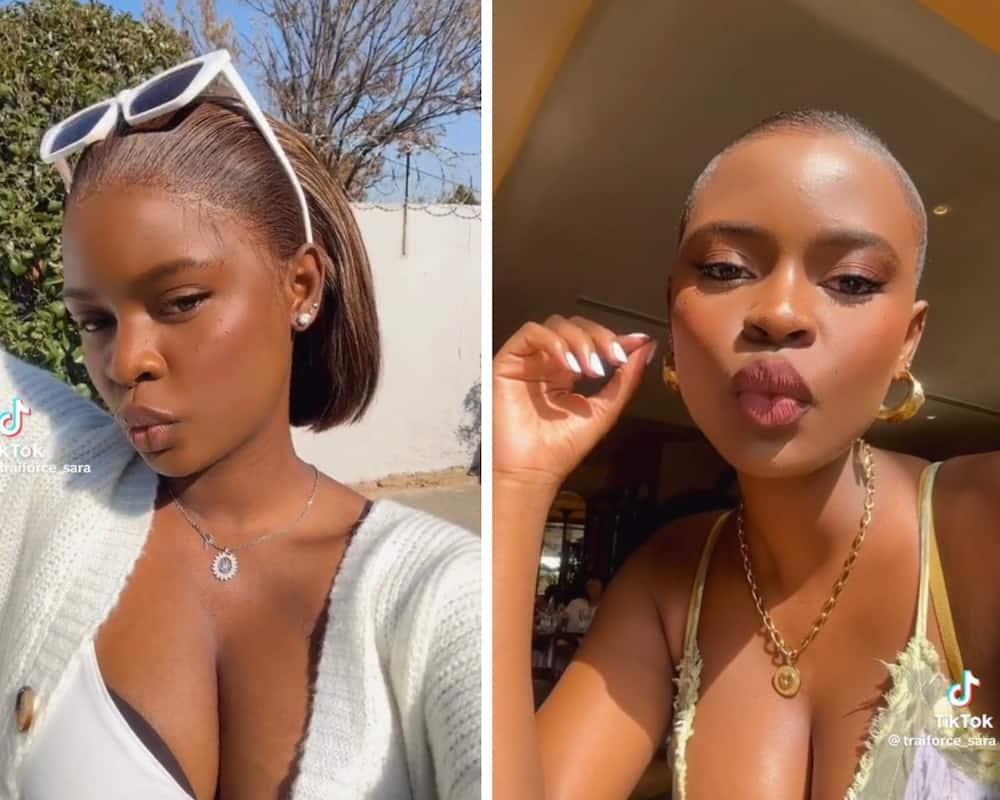 Young woman slays with stylish bob cut and short hair on TikTok
