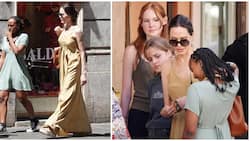 Angelina Jolie enjoys shopping day out with daughters Vivienne and Zahara in Rome