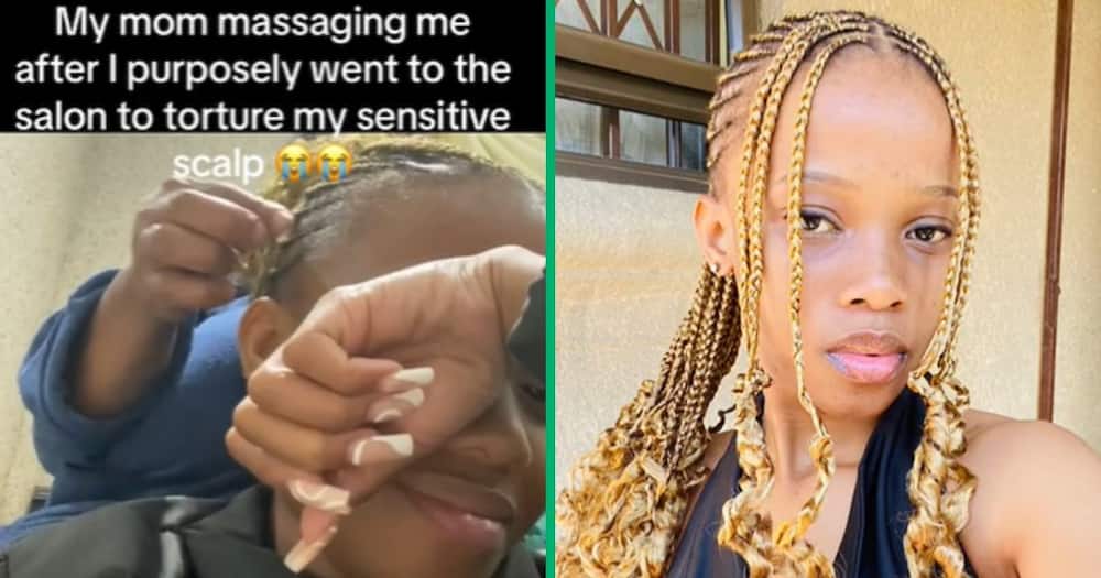 TikTok of woman's mom massaging her scap to relieve paid