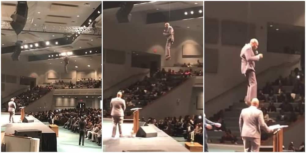 Bartholomew Orr, pastor, church sermon, fly, suspended