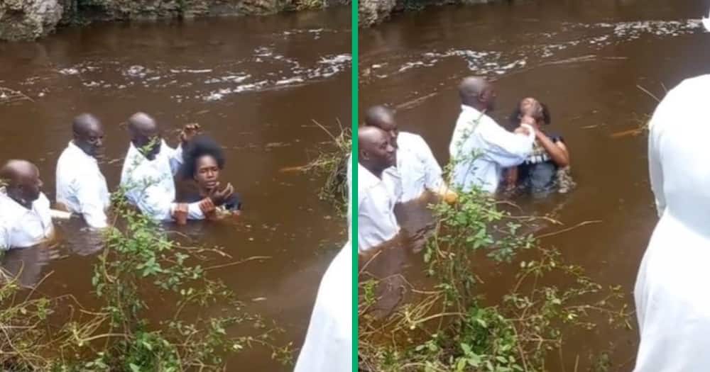 TikTok video shows woman's baptism