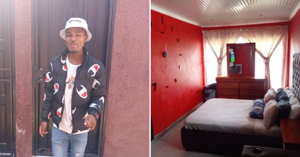 Facebook user Thabiso Anele Kewana and his red room