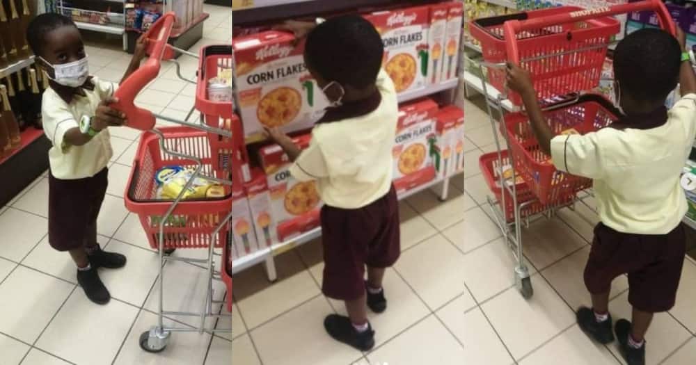 Ghanaian dad shares adorable moments he takes his little boy shopping as he drops photos