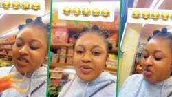 Ghanaian lady in US visits grocery store, laments over inability to bargain over food prices: "I miss Ghana"