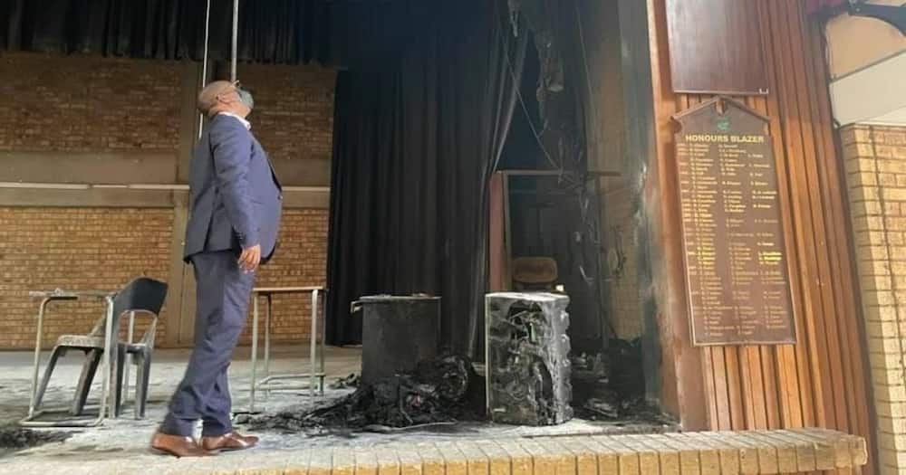 Glenvista High School, arson attack, school hall, 6 students identified, government will not pay for damages