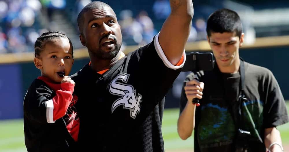 Kanye West’s Son Saint plays American Football with Tom Brady.