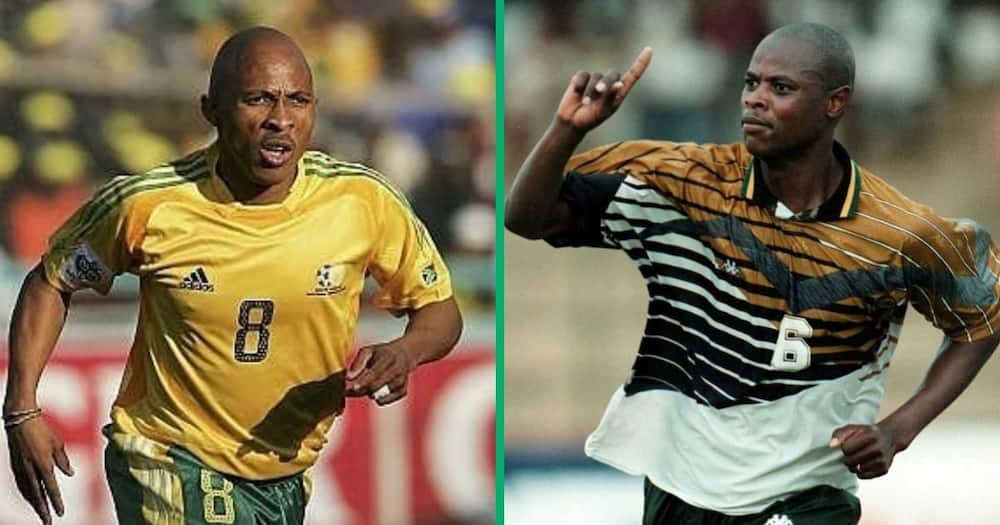 Former Orlando Pirates player and top goal scorer Benedict "Tso" Vilakazi, and Phil "Chippa" Masinga who led Bafana Bafana into its first World Cup entry.