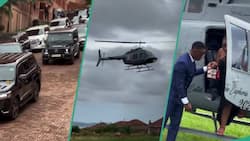 Drama as secondary school students arrive to graduation in helicopter, flashy convoy, video trends