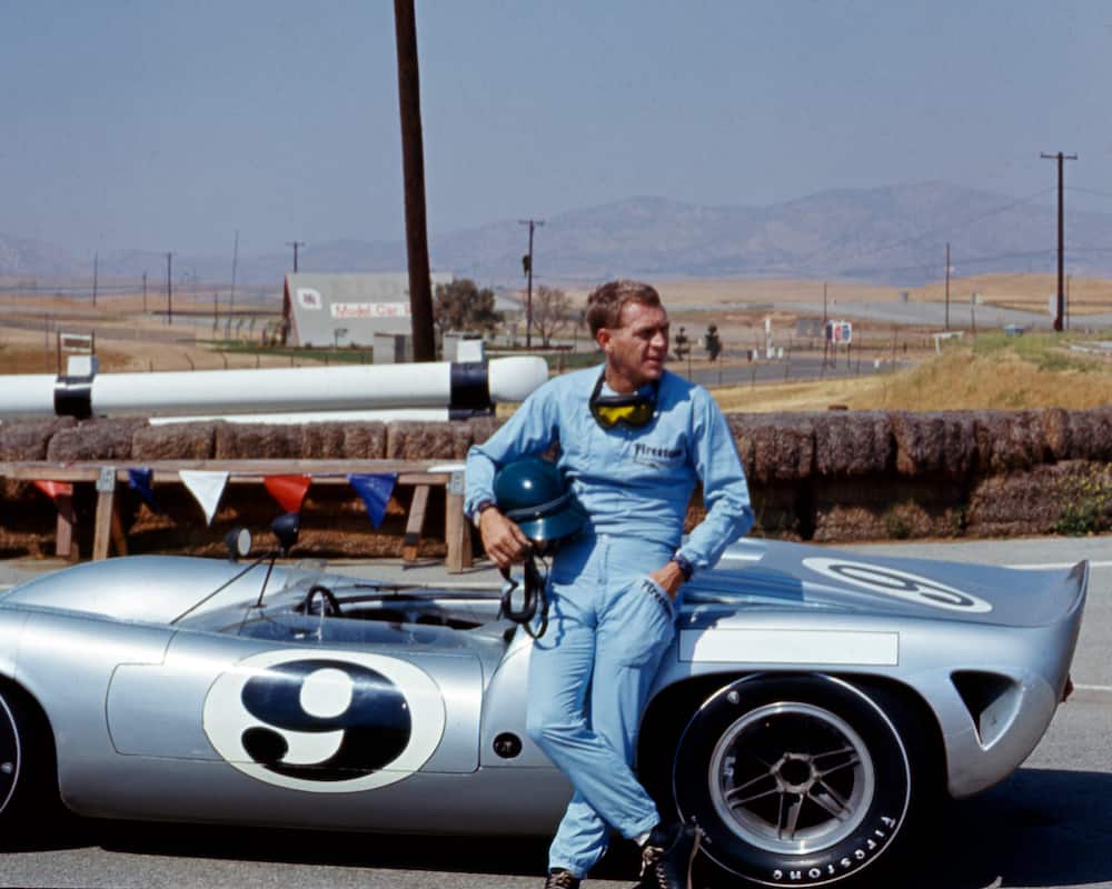 The late actor Steve McQueen on the Riverside Raceway, Riverside, California, in July 1966.