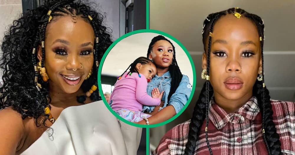 Bontle Modiselle and her daughter Afrika Moloi.