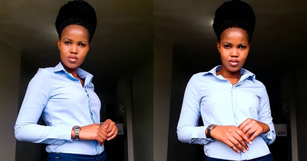 "Here's to growth": SA lady celebrates 1st day on job with fiery snaps