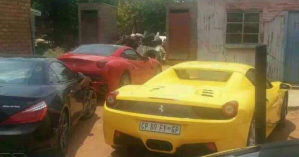 cars, Lamborghini, Ferrari, yellow, red, black, shack, eastern cape, wheels, steering wheel