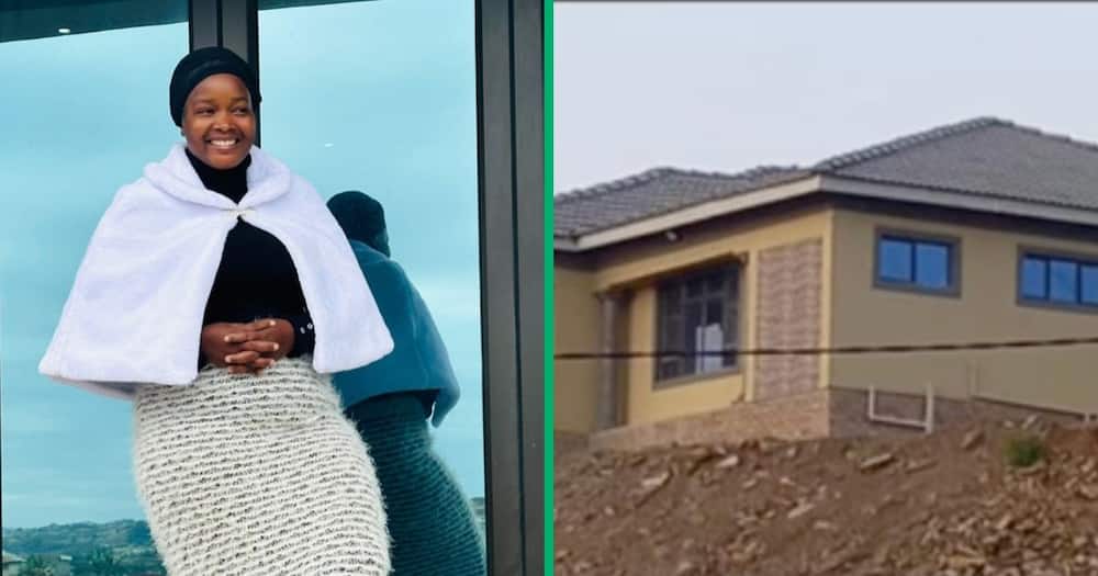 Woman from KZN flexed her finished construction.