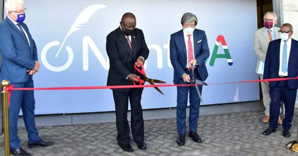 President Cyril Ramaphosa, Dr Patrick Soon Shiong, State of disaster, Government, NantSA Vaccine Manufacturing Campus, Brackenfell, Cape Town, Billionaire, Covid 19