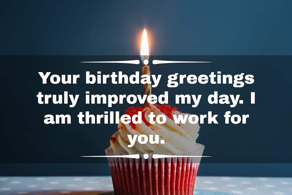 Thanks for birthday wishes to colleagues