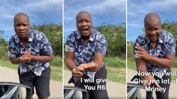 Funny man pretends to spot faceless philanthropist BI Phakathi in hilarious video, Mzansi left in stitches